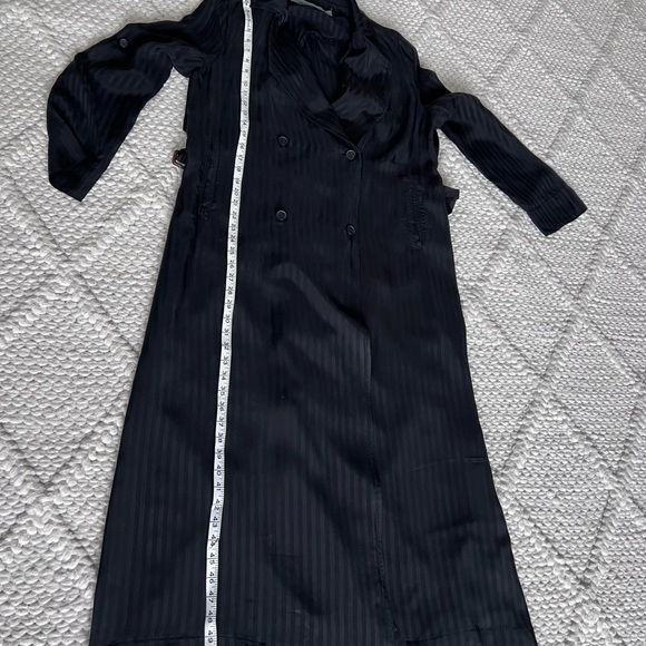 Raquel Allegra Black maxi trench coat size 0 - Picture 12 of 16